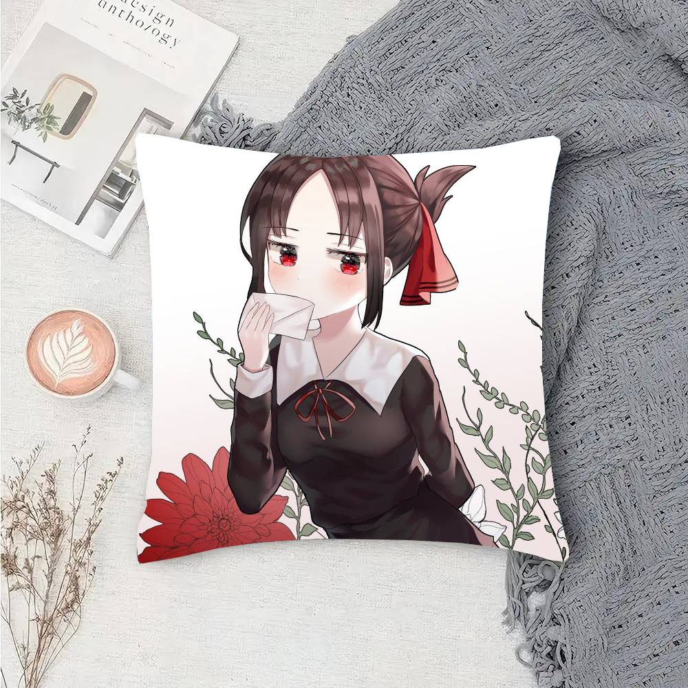 

Shinomiya Kaguya Anime Kaguya-sama Love Is War Pillow Case Sofa Cushion Cover Room Home Decoration 30cm x 30cm