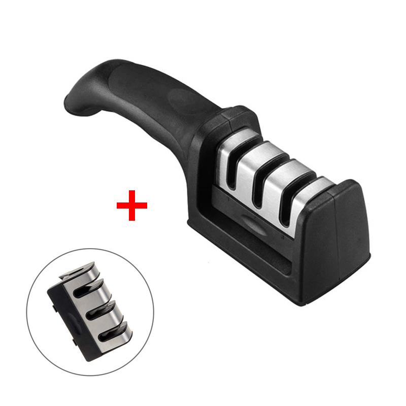 3-stage Knife Sharpener With 1 More Replace Sharpener Manual Kitchen Knife Sharpening Tool For All Knives Kc0319