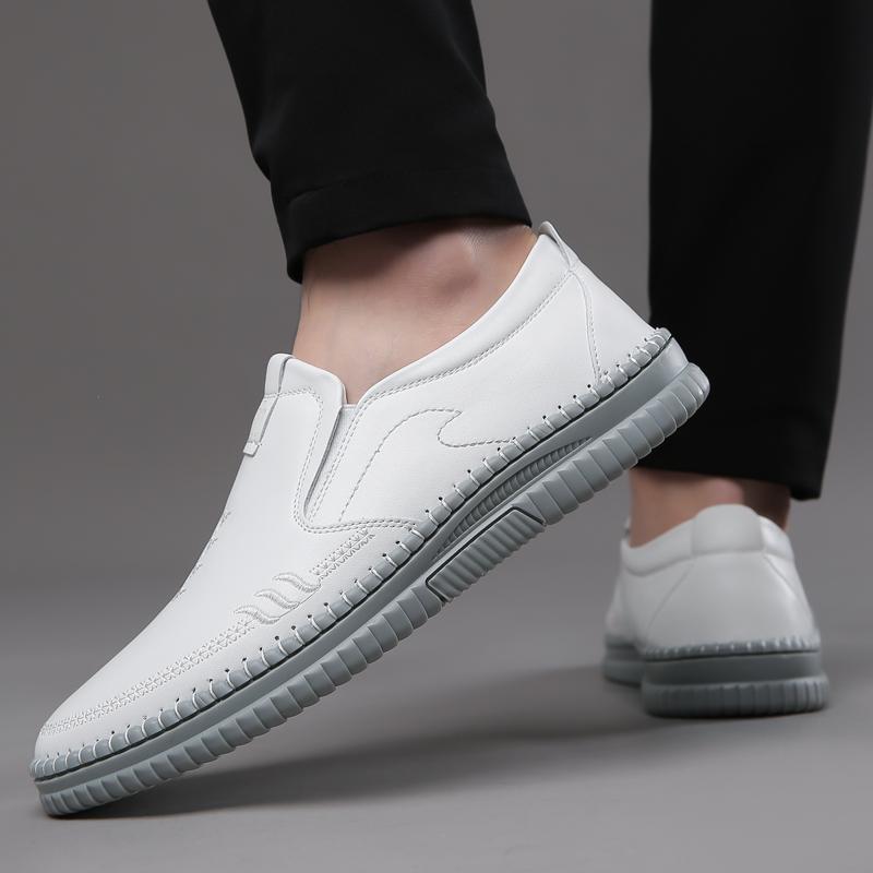 New Arrival Casual Office Shoes All-Match Loafers Handmade Dress Flats Business Men Slip-on Walking Shoes Mens Leather Shoes