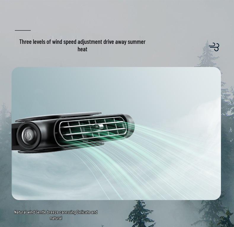 2025 USB Car Fan with High Wind Power and Seat Backrest Pillow