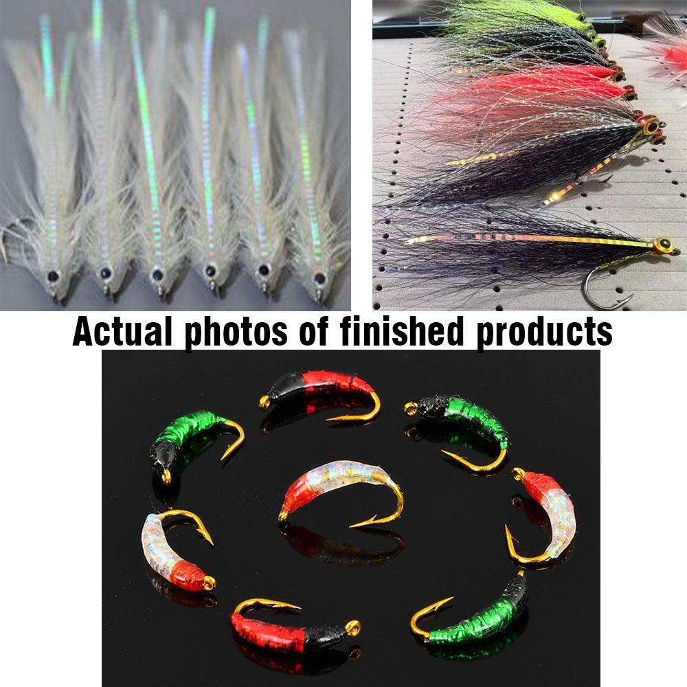 Fishscale 8Colors Fly Tying Krinkle Flash Fly Tying Materials Crinkle Flash Fly Tying Wing Leg Material