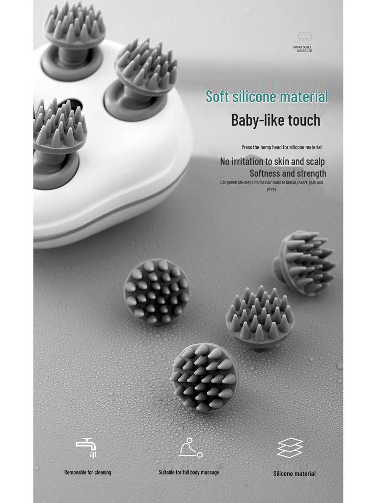 Akıllı Mini Elektrikli Su Geçirmez Baş Masaj Aleti: Kablosuz Fizyoterapi Yoğurma ve Kaşıntı Kazıyıcı