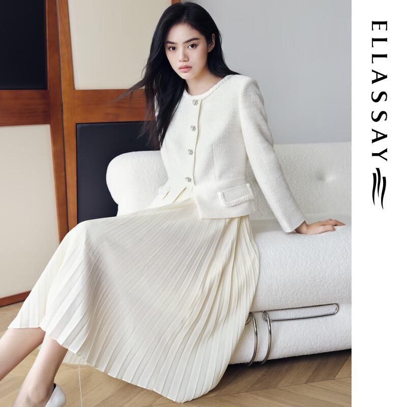 

ELLASSAY French Chic Faux Two-Piece Long-Sleeve Dress M