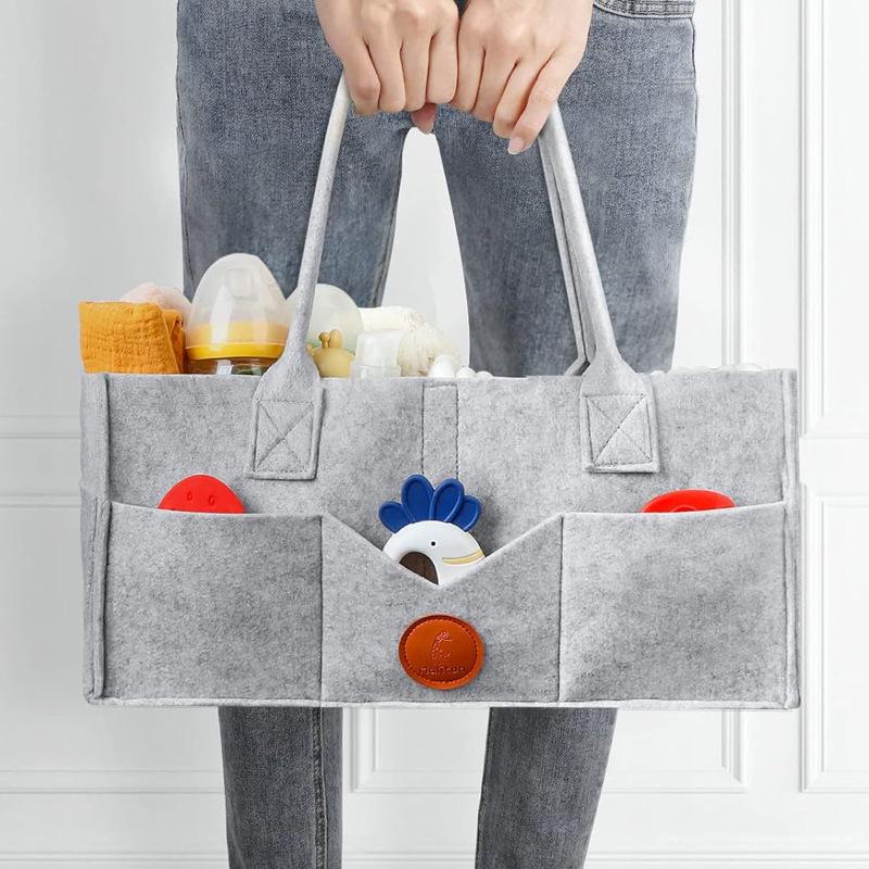 Große Filz-Windeltasche - Outdoor-Aufbewahrung & Kleinkram-Organizer für Mütter