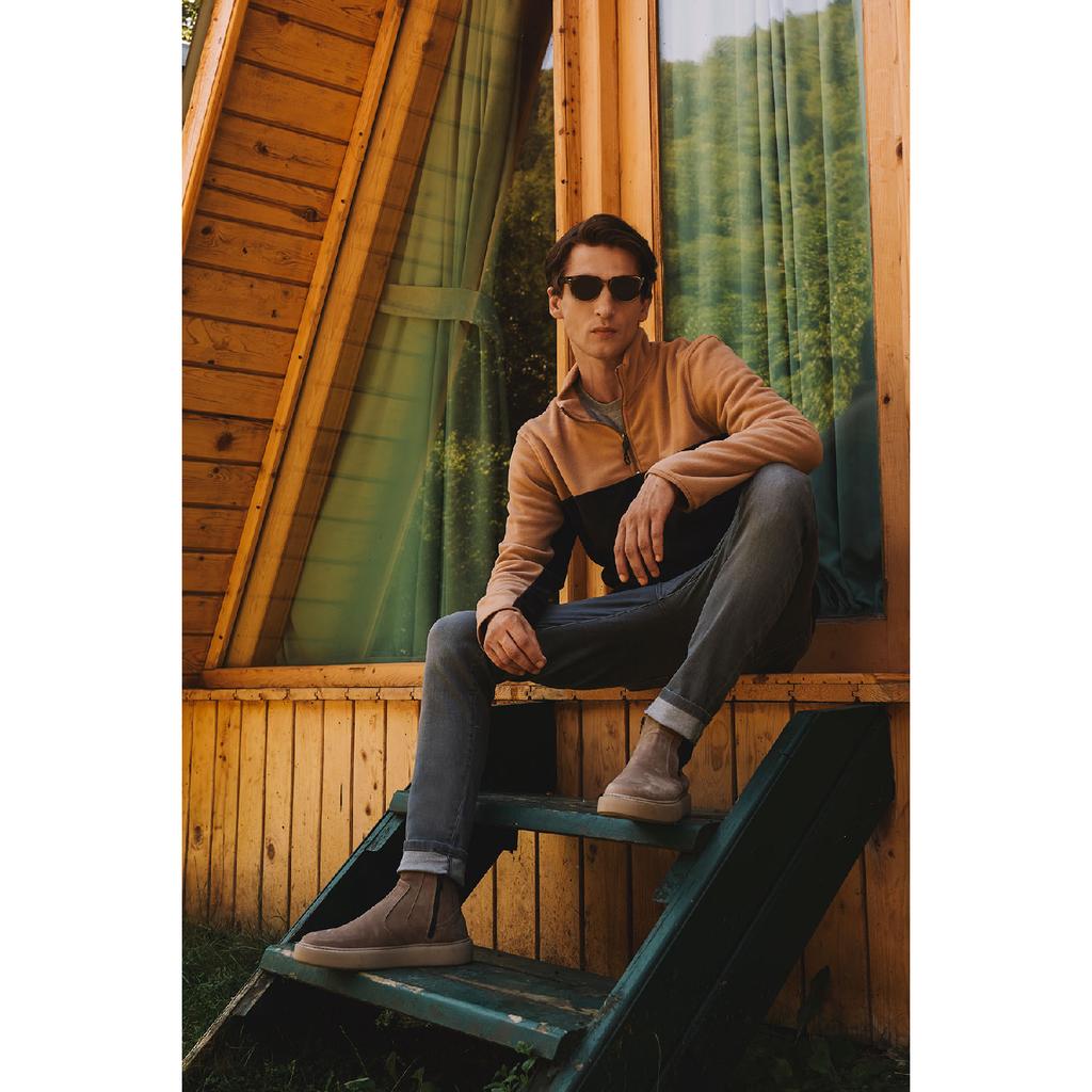 Pánská námořnická modrá antracitová standardní střih normální střih na denní nošení pohodlná dvoubarevná fleecová sportovní mikina