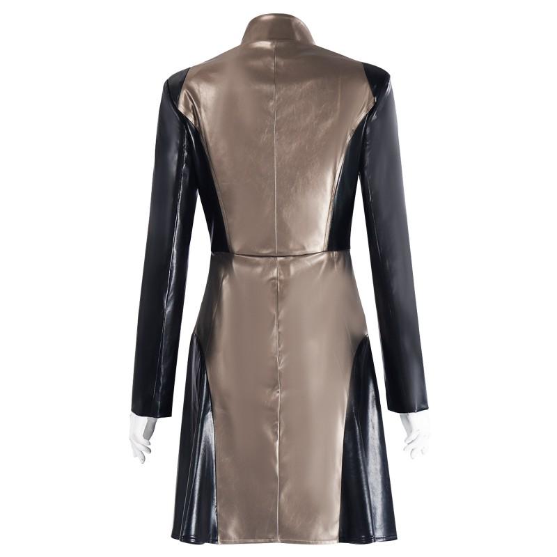 Atomic Heart Cosplay Dress Retro Punk Future Leather Patchwork Game Roleplay Costume