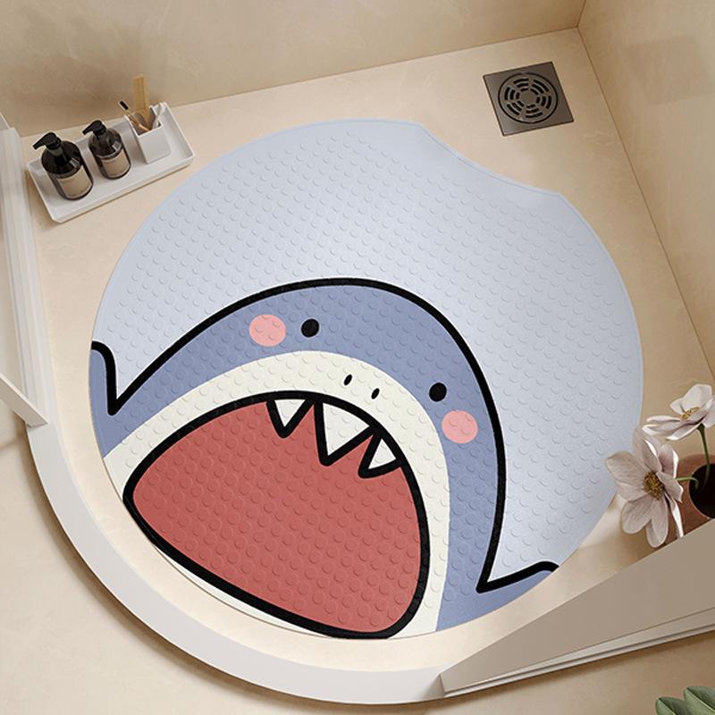 Bathroom Anti-slip Floor Mat Round Children's Suction Cup Splash Waterproof Bathroom Wet Area Foot Mat Toilet Toilet Toilet Drain Mat