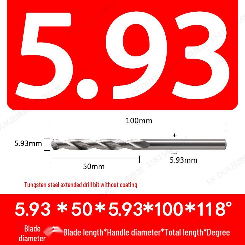 Straight Shank Solid Carbide Drill Bit Set (5.91–5.99mm)