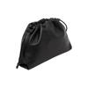 COS Borsa a tracolla in pelle casual versatile con coulisse da donna Borsa nera 1214224001
