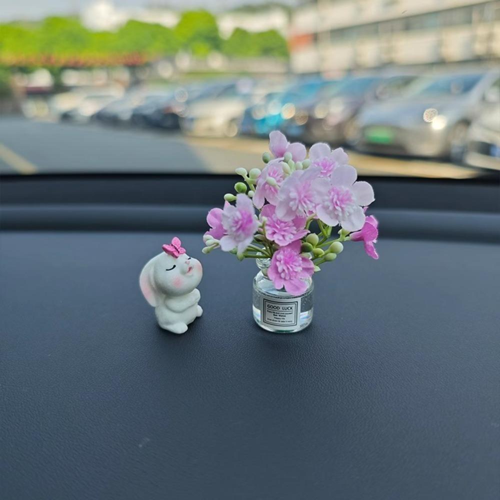 Babysbreath Jasmine Vase Micro Landscape Dollhouse Flower Vase  Car Accessories
