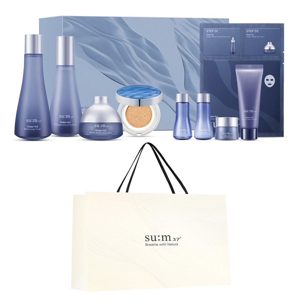 

3 вида базовой косметики Sum 37 Degree Waterful + набор кушонов + сумка для покупок, 1 комплект 1 SET