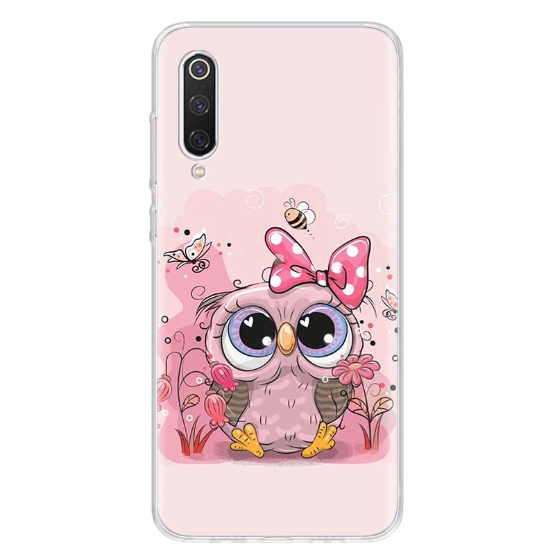 Cute Owl Hearts Lover Christmas Candy Cover Phone Case For Xiaomi Poco X3 GT X4 NFC M4 Pro M3 M2 F3 F2 F1 Mi Note 10 A3 A2 Lite