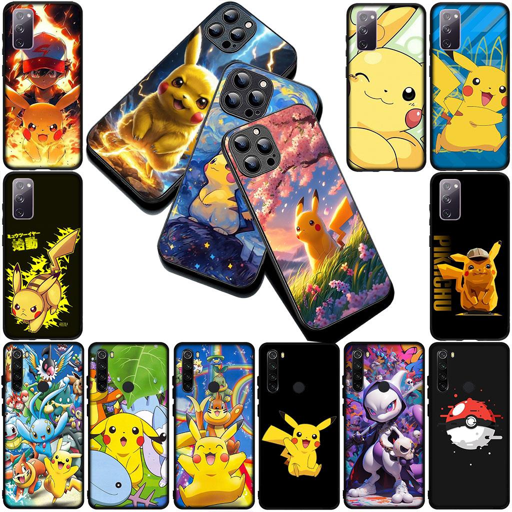 Cartoon P-Pokemons GO P-Pikachus Phone Cover Case for Samsung Galaxy S10 S8 S9 Plus A33 A34 A31 70 A71 A72 Note 20 9 8 S10E
