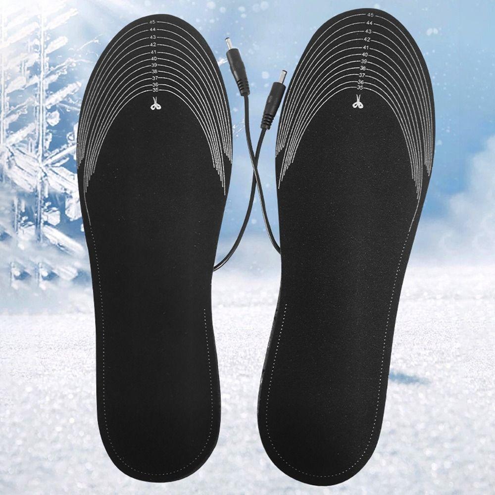 Cuttable USB Heated Shoe Insoles Rapid Heating Electric Foot Warming Pad Winter