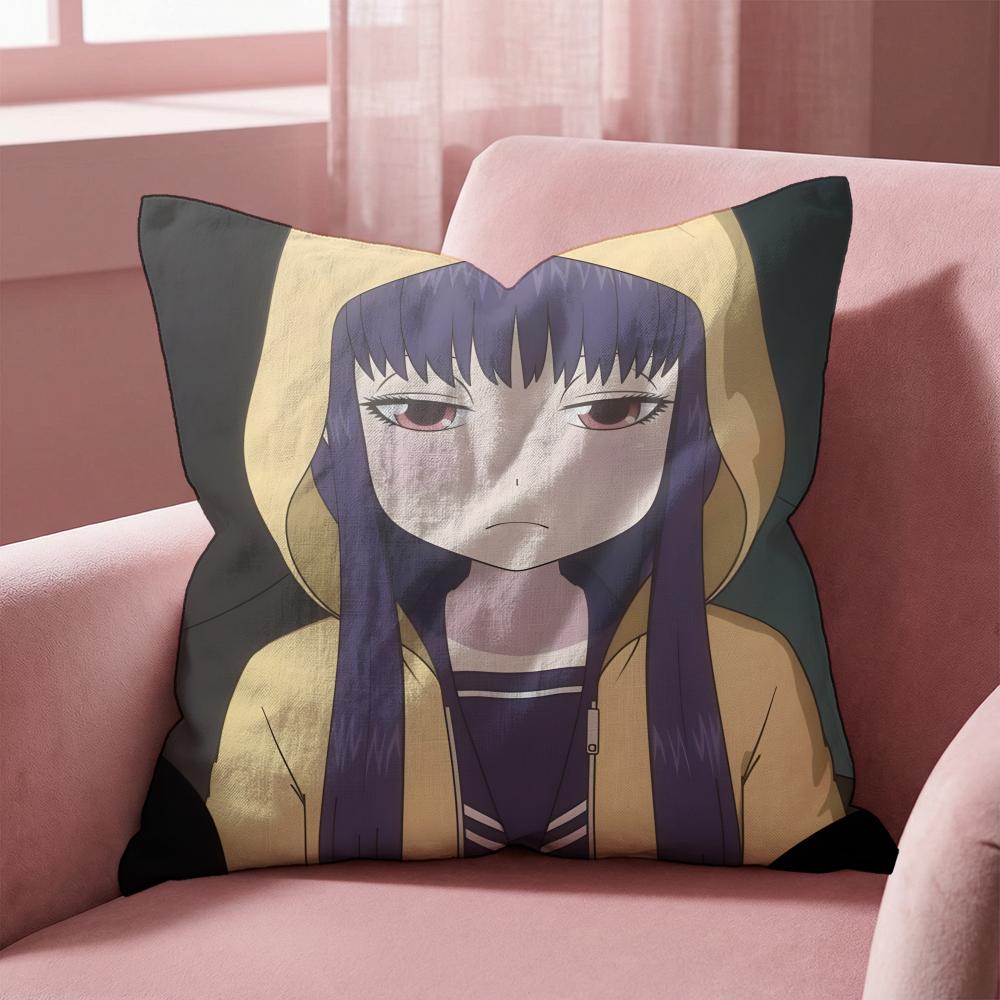 Cute H-Hi S-Score Girl Cushion Cover Multi-Scene Pillow Cover for Home & Car - Reversible, Soft & Durable for Daily Use