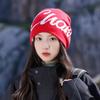 New Letter Embroidered Knitted Hat for Women Autumn and Winter Warm Ear Protection Hood Outdoor Hiking and Camping Hood