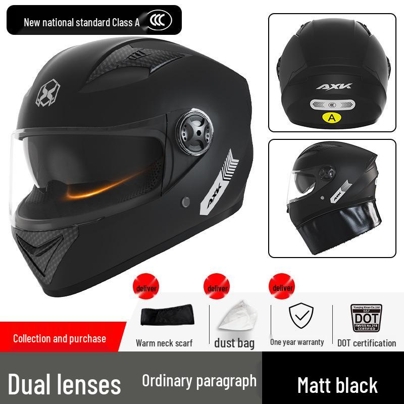 

Universal Full Face Motorcycle Helmet for All Seasons - Certified Electric Bicycle & Winter-Ready for Men & Women