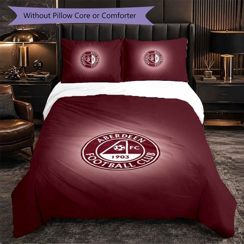 Biancheria da letto a tema Aberdeen FC Set 3 Pezzi Copripiumino Biancheria da letto Decorativa Per Stanza Adolescenti Decorazione Casa