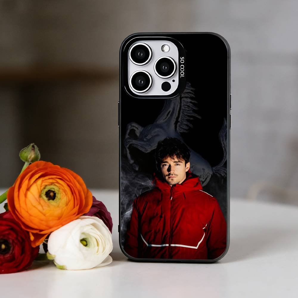 C-Charles Leclerc Phone Case For iPhone 17,16,15,14,13,12,11 Plus,Pro Max,XS,Colorful Silver Phone Case Funda Cover