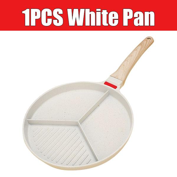

3-In-1 Divided Breakfast Omelette Frying Pan Non-stick Egg Pan Steak Grill Pan Ham Pancake Skillet Pan for Indoor Cooking Pan