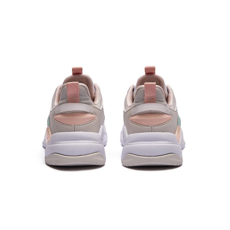 Erke Comfortable Versatile Low-Top Dad Shoes Women Sneaker White Gray 52122102008-003