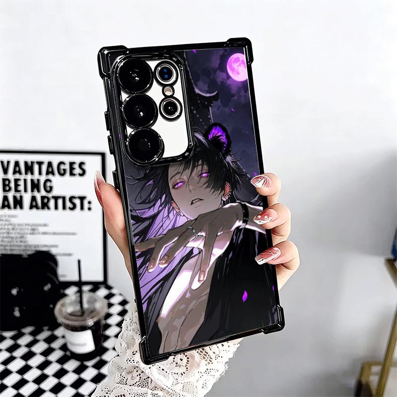 Devil Bad Boy Anime Style Plating Phone Case For Samsung Galaxy S24 S25 FE S26 Edge S23 Ultra S22 S21 Plus S20 Anti-Fall Airabag