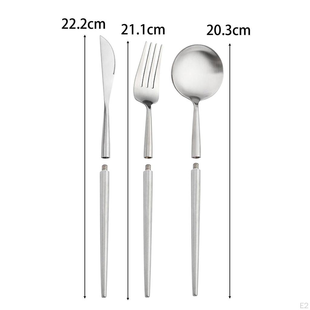 4 stück Camping Besteck Set Utensil Abnehmbare mit Lagerung Box Reise Utensilien