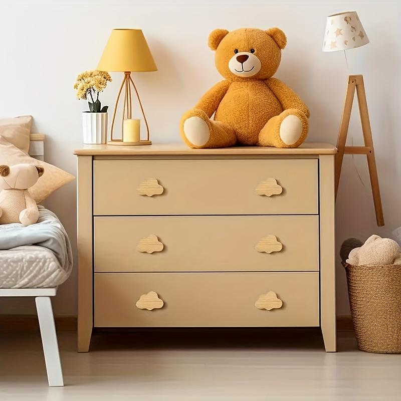 12pcs Wooden Cloud Handles - Simple Design for Cabinets, Furniture & Drawers, Including Two Sizes of Screws