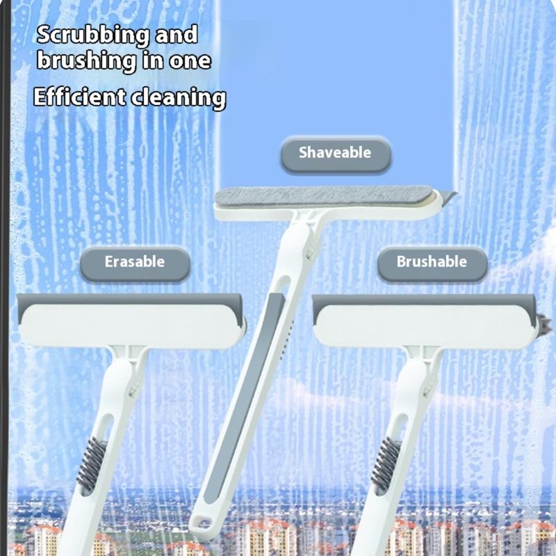 Window Scrubbers Squeegee for Home Office Ergonomic Grip and Rustproof Glass Cleaner Scraper