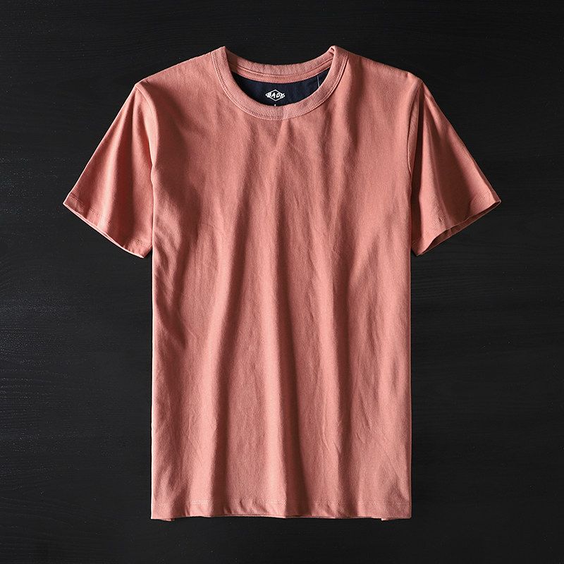 Export Export To Domestic Sales Short Sleeve T-Shirt Men's Pure Cotton Brushed Trendy with Pockets Cut Label Half-Sleeve T-shirt Top
