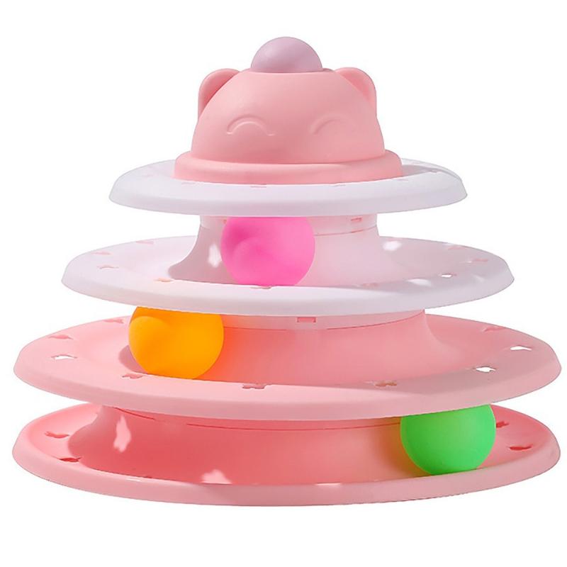 Cat toys new cat head cat carousel cat self-sexual track amusement plate interactive educational toys