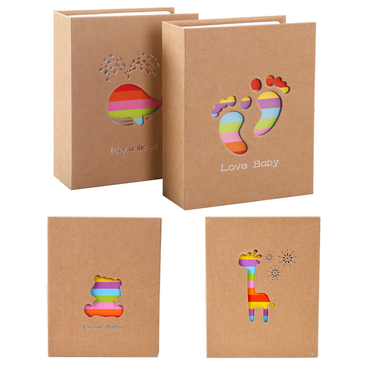 

Felimoa Photo Album Set, Large Capacity Photo Album (Set of 4)