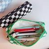 Japanese Style Black & White Large Capacity Canvas Pencil Case for Students