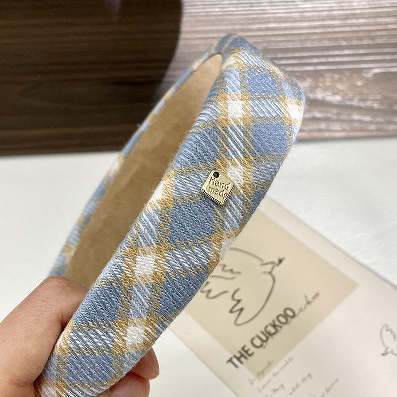 

Роскошная синяя нескользящая повязка на голову для универсального использования - Идеально подходит для фиксации волос и умывания лица