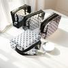 New Travel Black Mesh Cosmetic Bag Zipper Makeup Bag for Women Wash Toiletry Bag Makeup Organizer Portable Storage Pouch