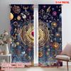 2pcs   Plane Printing Window Curtain Constellation Theme Polyester (without Rod) Versatile All Perfect for Bedroom & Living