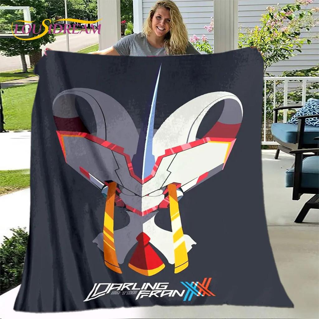 Zero Two DARLING In The FRANXX  Soft Plush Blanket,Flannel Blanket Throw Blanket for Living Room Bedroom Bed Sofa Picnic Cover