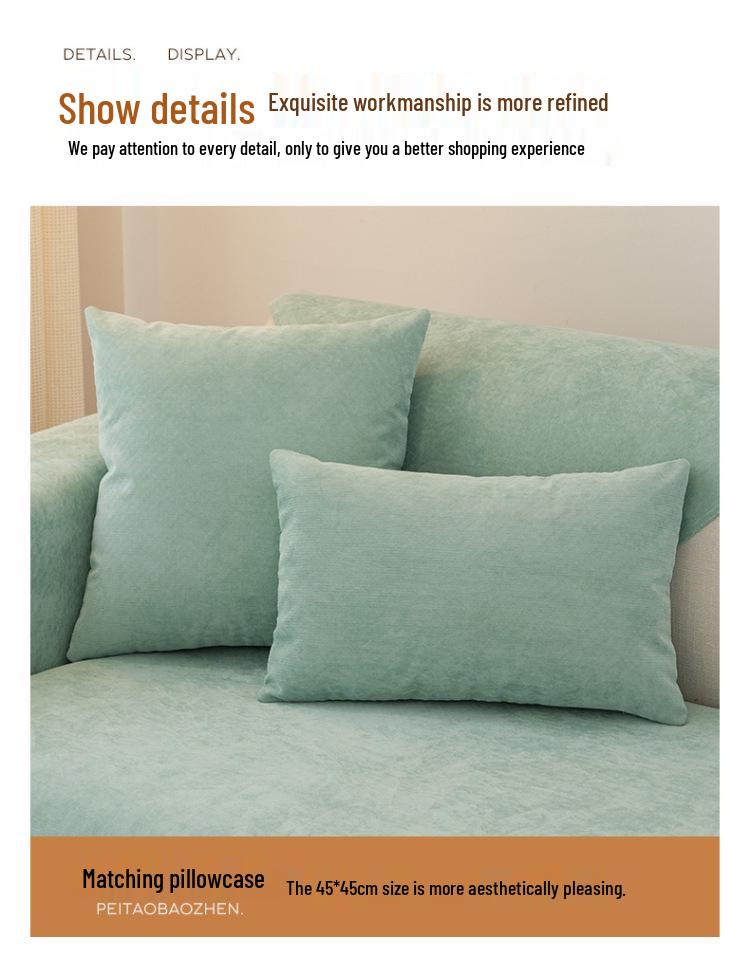 Chenille Waterproof Non-Slip Sofa Cover - Urine and Scratch Resistant Seat Protector