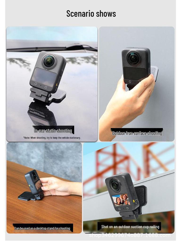 DJI Osmo 360 Kamera Magnetische Halterung: Desktop Fester Magnet & Glas-Saugfuß Zubehör