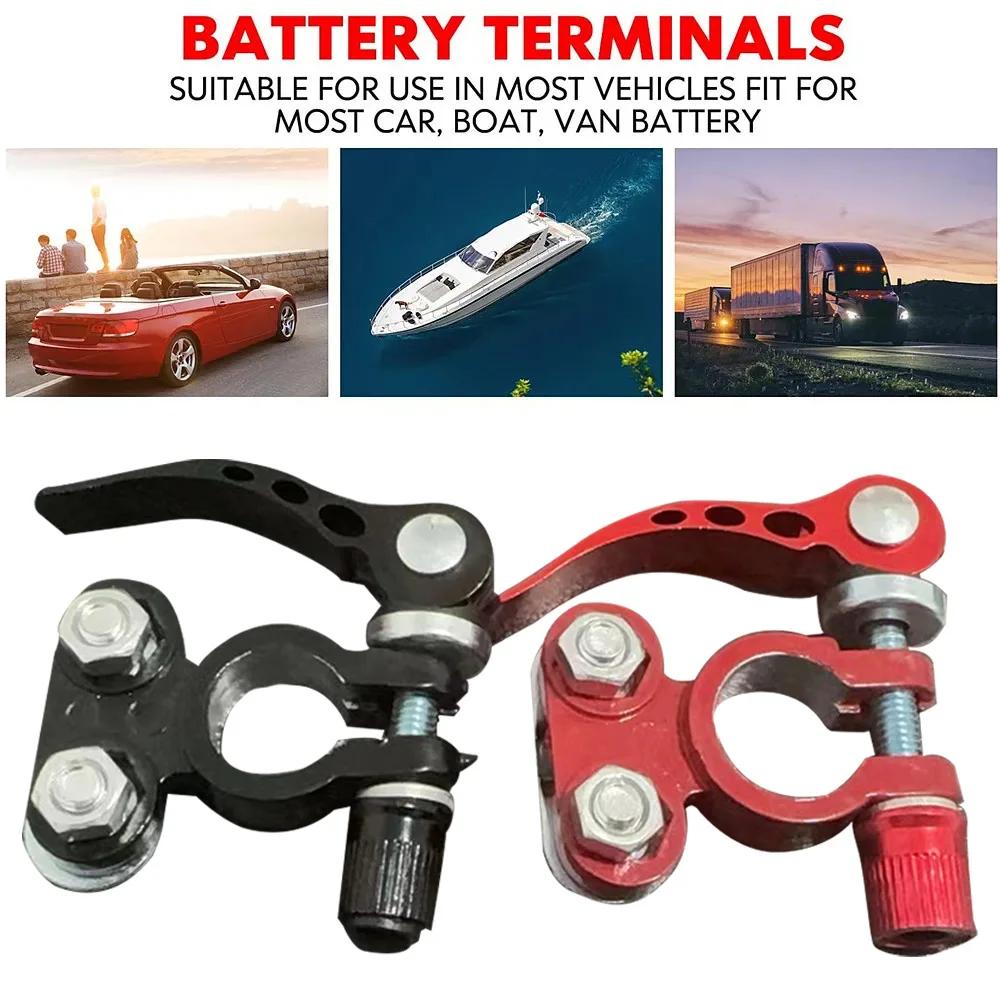 1Pair Battery Terminal Connectors Quick Release Disconnect Auto Cables Connectors Aluminum Alloy for Car Accessories