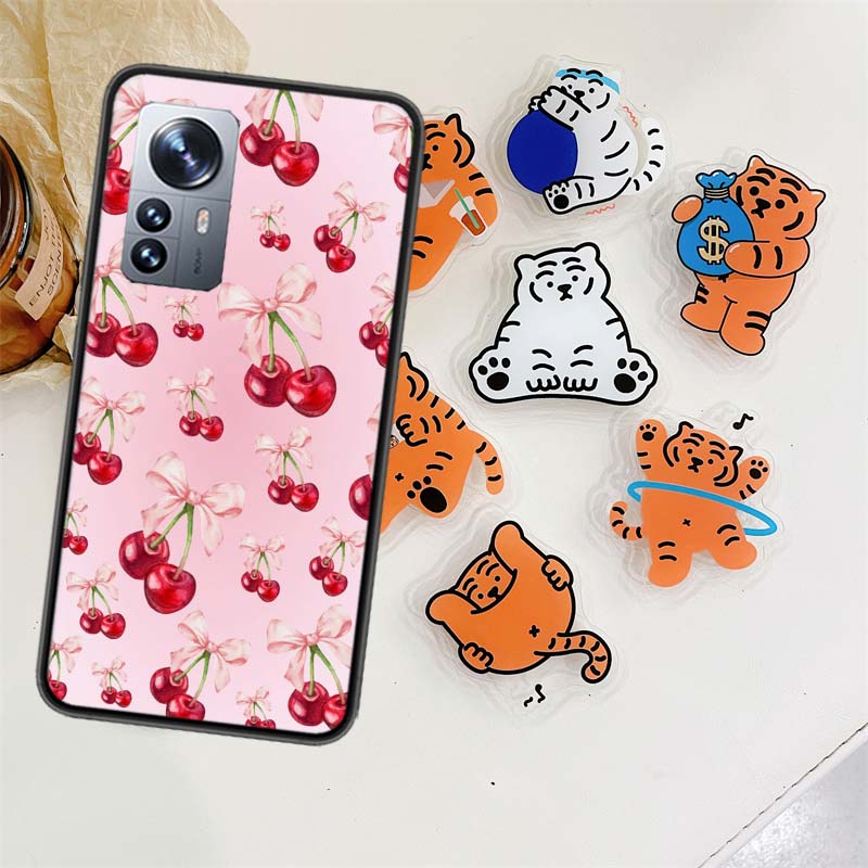 Cherry Bow Phone Case For Xiaomi Poco X7 X6 M8 M7 M6 M4 M3 X4 Pro F7 Ultra M5S Mi 14 14T 15 15T 12T 10T Pro 12S 12 11 Lite Cover
