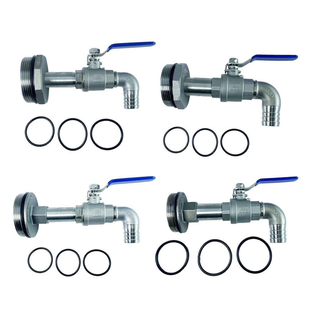 Drum Faucet Dn50 Stainless Steel 90 Degree 2" Stainless Steel Barrel Faucet