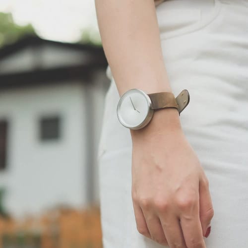 TAX TIME GLASS Quartz Watch TS1801B, Officially Imported, Brown