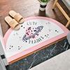 Cute Cartoon Floor Mats Home Door Non-slip Floor Mats Bedroom Kitchen Bathroom Semicircular Door Mats Floor Mat In The Room