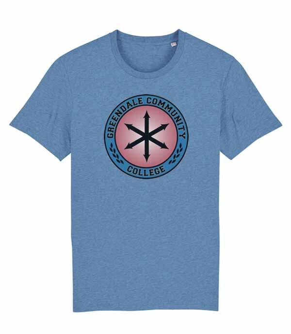 Unisexs Fit TShirt Greendale Community College Crossroads Logo