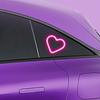 Solar Heart Shape Neon Light for Car Window Waterproof LED Mood Lamp with Suction Cup Romantic Atmosphere Decor