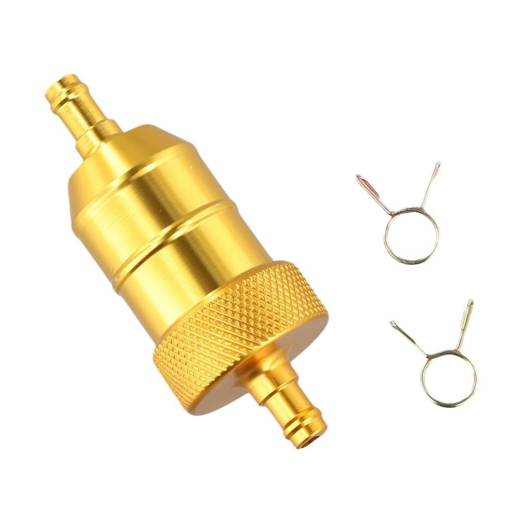 1pcs Aluminum Alloy Filter 8MM Aluminum Alloy Inlne FUEL Filter Motorcycle ATVs Motorbike Moped Automobiles Accessories