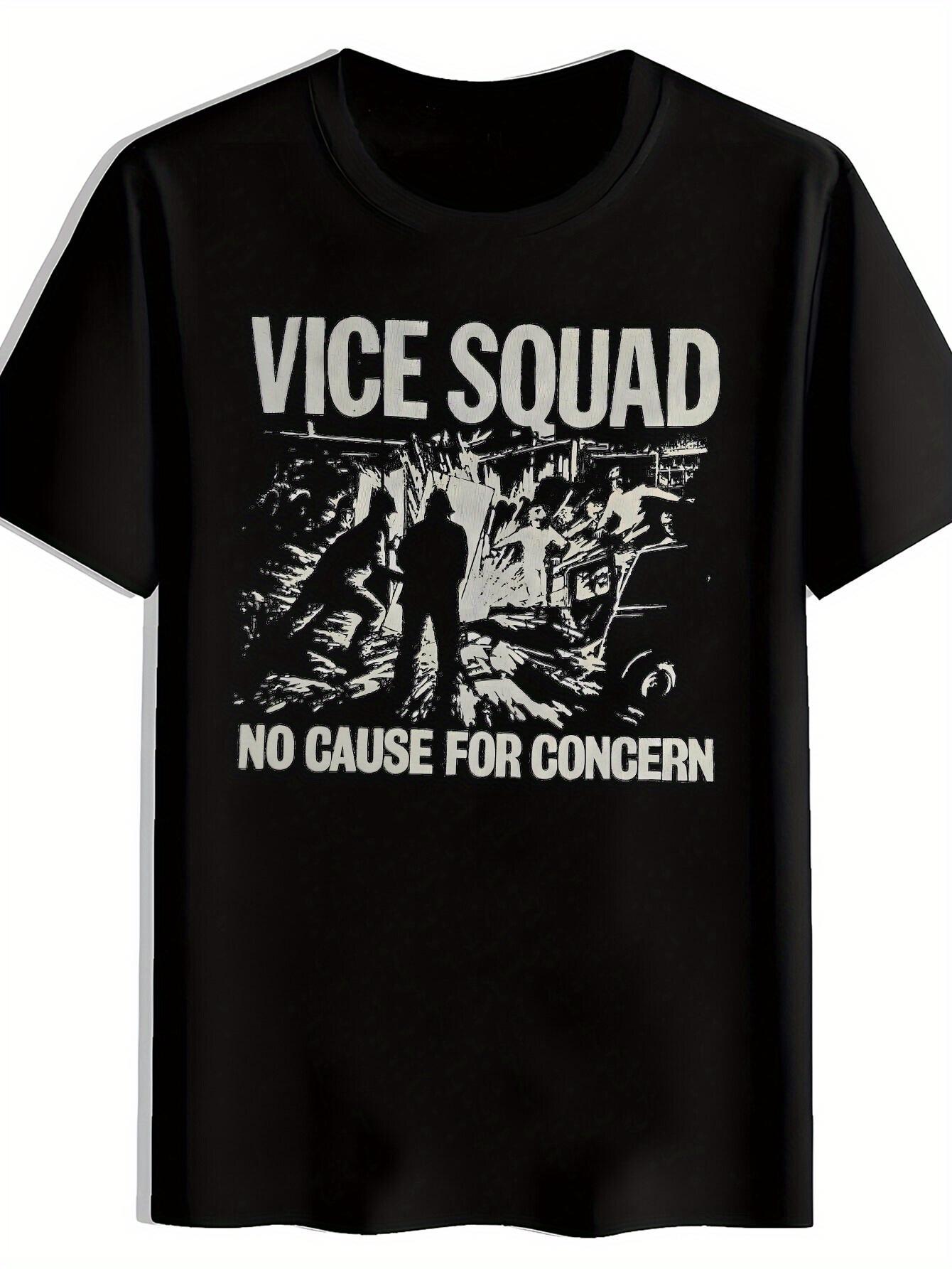 Vintage Rock Band Graphic T-shirt - VICE SQUAD NO CAUSE for CONCERN Print L