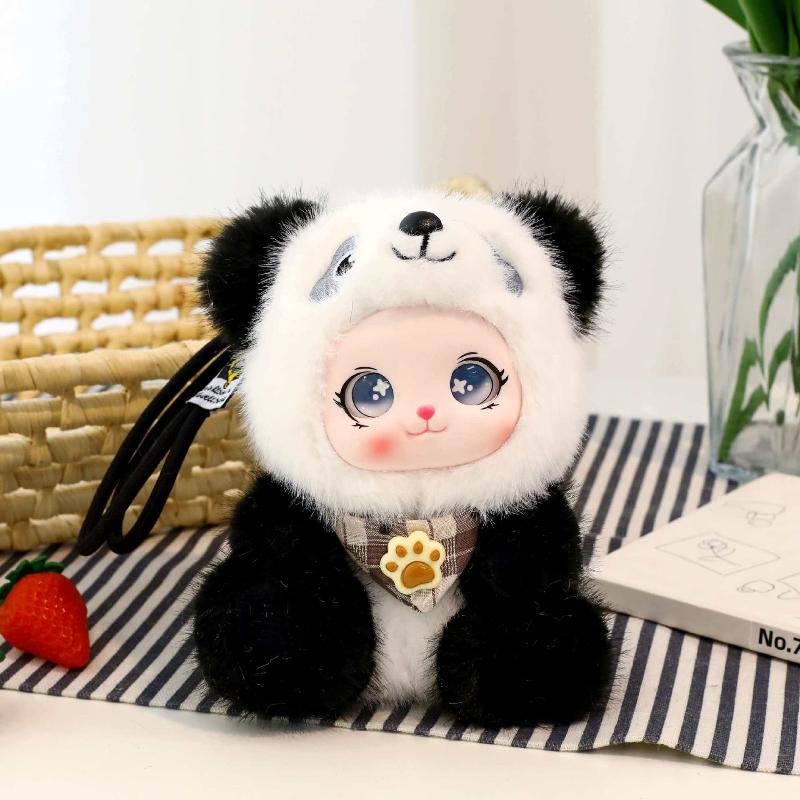 Cute Duck Bear Sheep Plush Doll Toy Pendant Keychain Ornaments Backpack Bag Hangings Decoration Car Keyring For Women Gift
