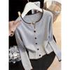 Women S Korean Style Lady Round Neck Long Sleeve Knit Top